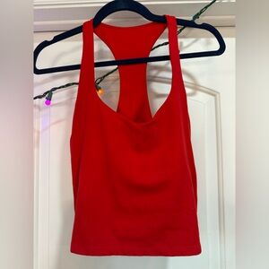 Fabletics Red built in bra Tank Top large